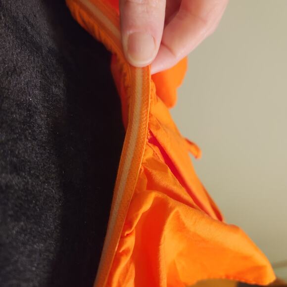 STRUT & BOLT Orange Ruffle Romper, Size Large - Picture 9 of 12